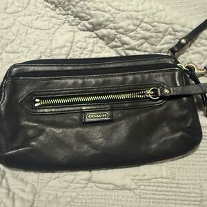 Coach Black Leather Shoulder Bag